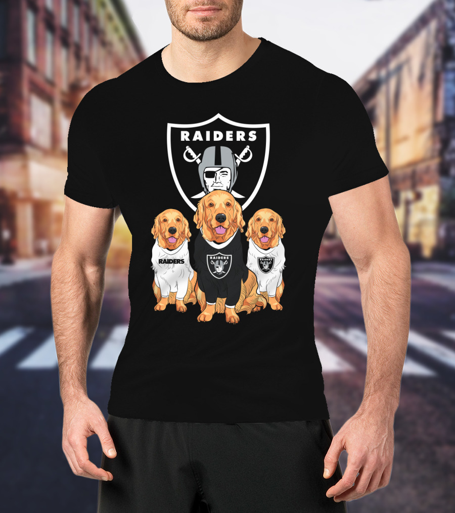 Las Vegas Raiders Golden Retrievers T-Shirt