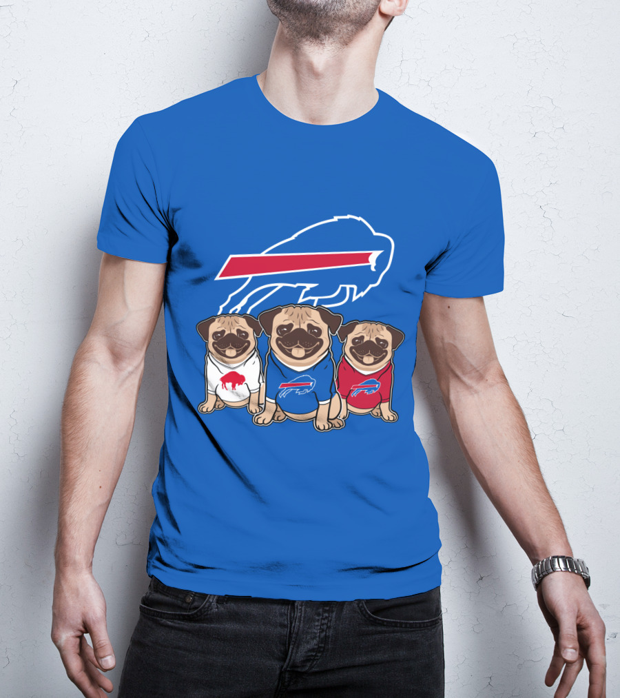 Buffalo Bills Pug Trio T-Shirt