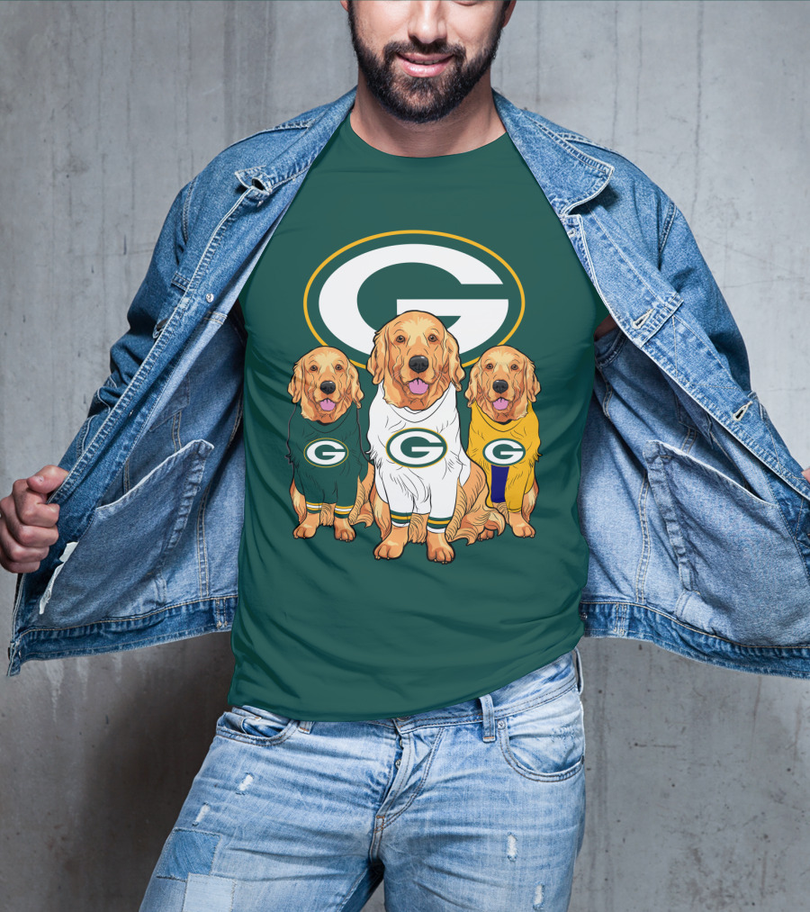 Green Bay Packers Golden Retriever T-Shirt