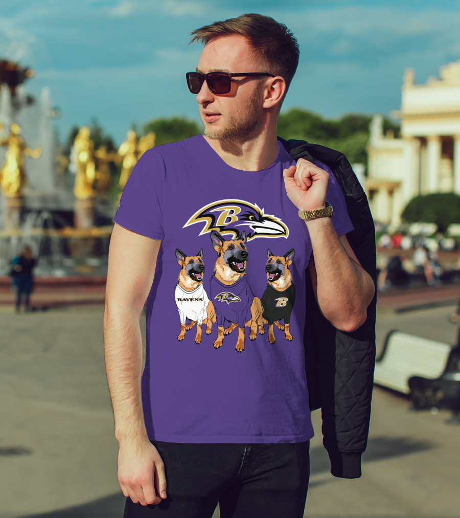 Ravens German Shepherd Trio T-Shirt