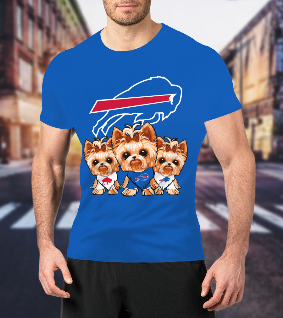 Buffalo Bills Yorkshire Terrier With Team T-Shirt