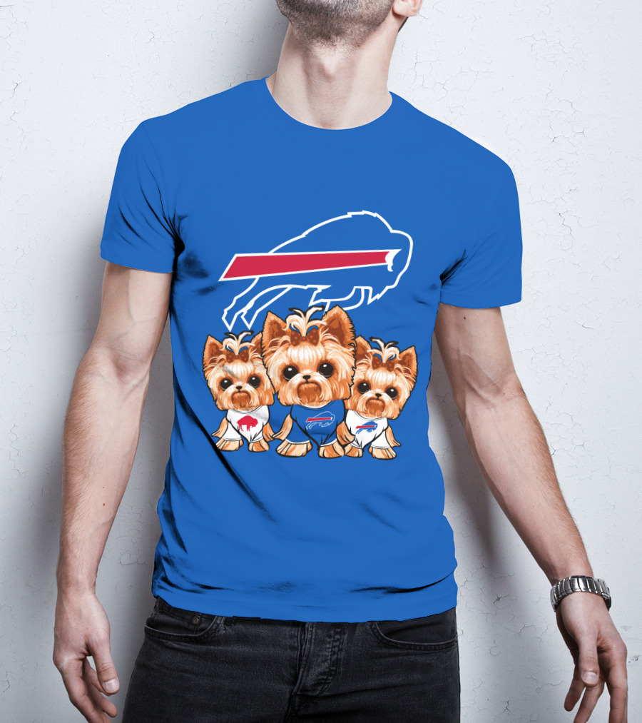 Buffalo Bills Yorkshire Terrier With Team T-Shirt