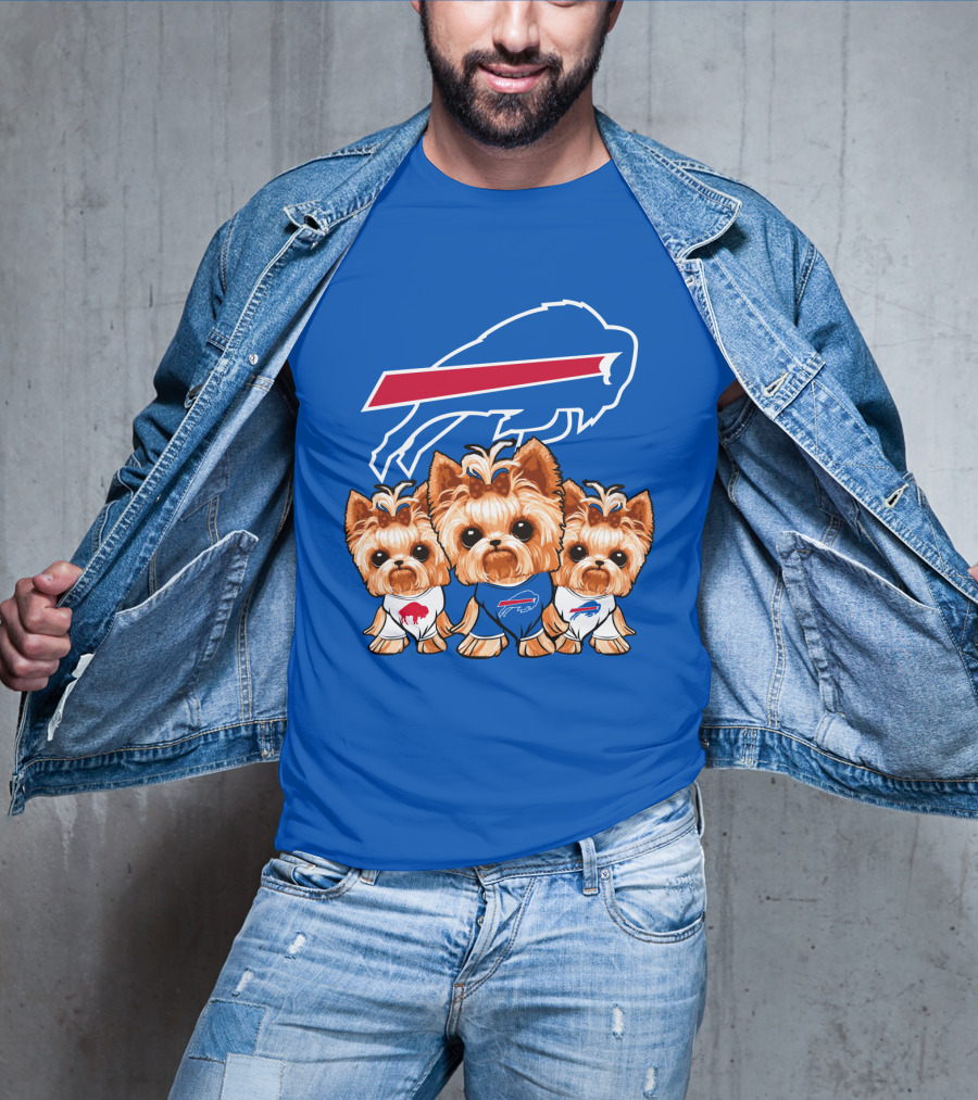 Buffalo Bills Yorkshire Terrier With Team T-Shirt