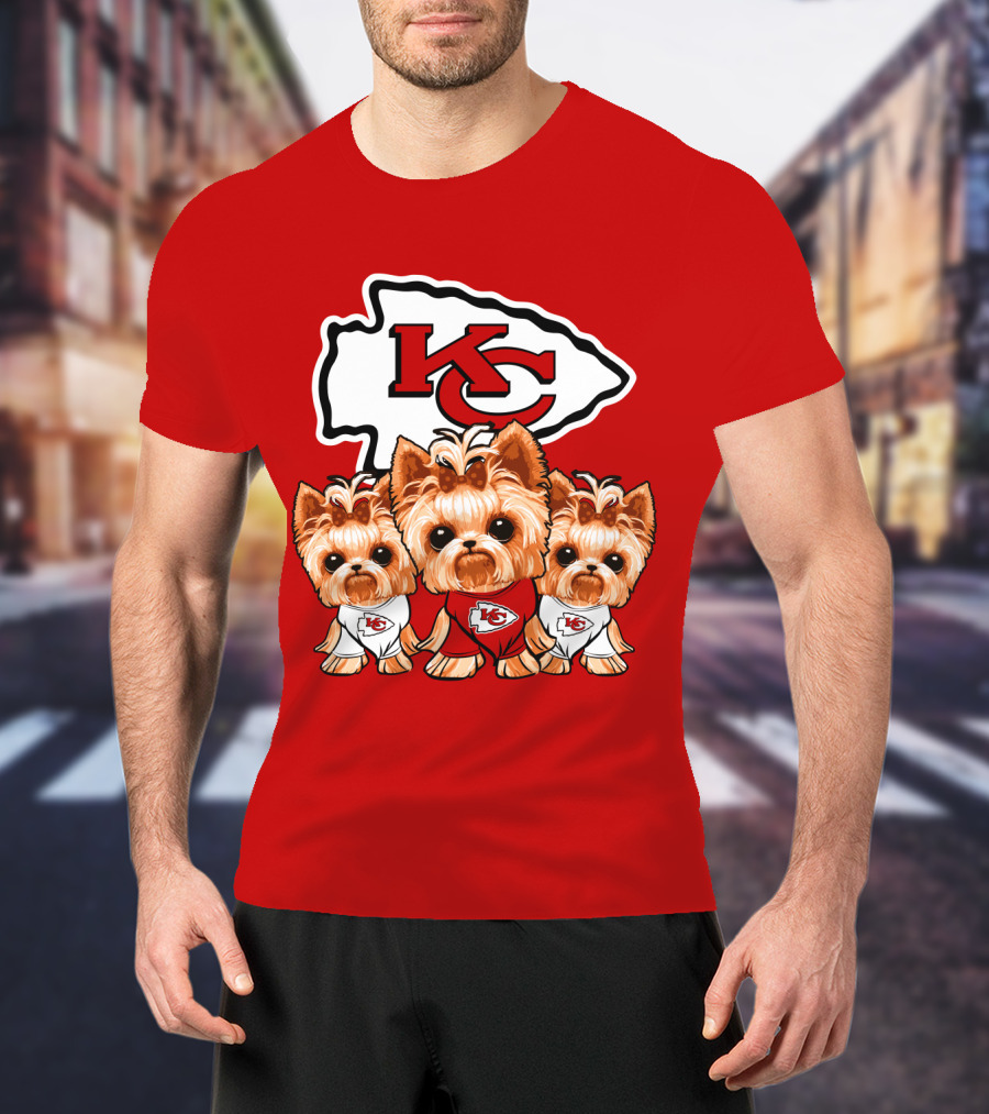 Kansas City Chiefs Yorkshire Terrier T-Shirt
