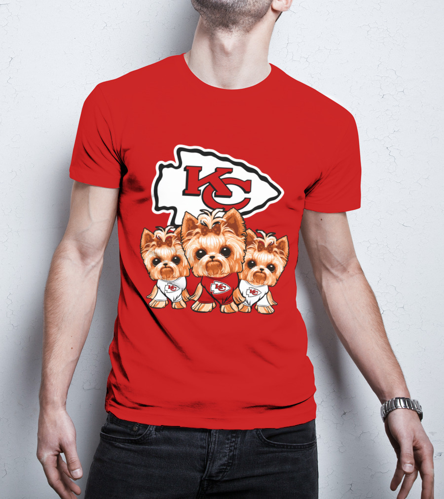 Kansas City Chiefs Yorkshire Terrier T-Shirt