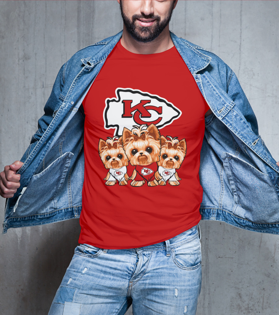 Kansas City Chiefs Yorkshire Terrier T-Shirt