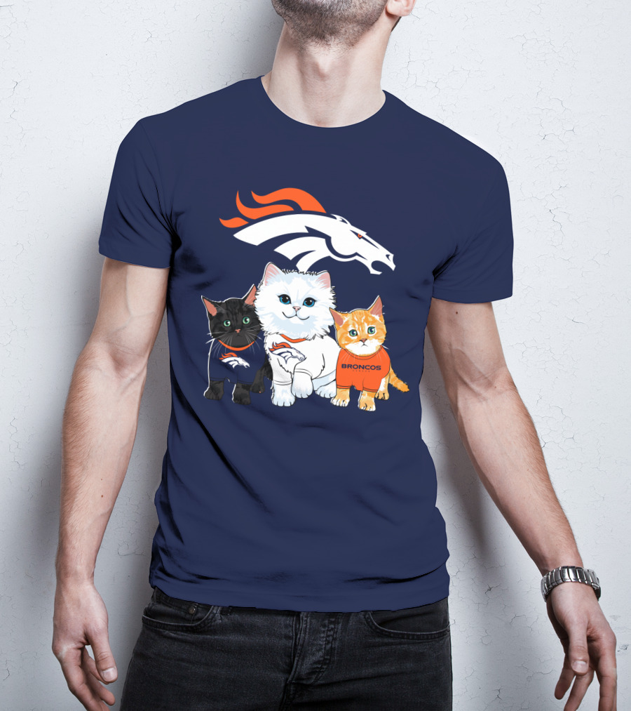 Denver Broncos Cat Trio T-Shirt