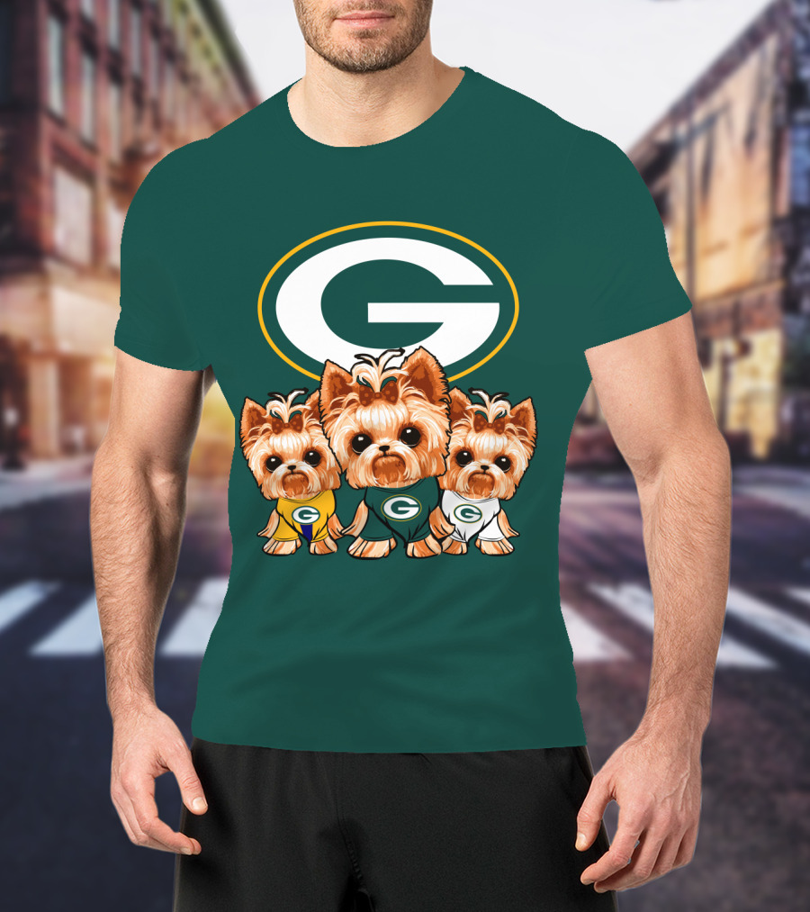 Green Bay Packers Yorkie Trio T-Shirt