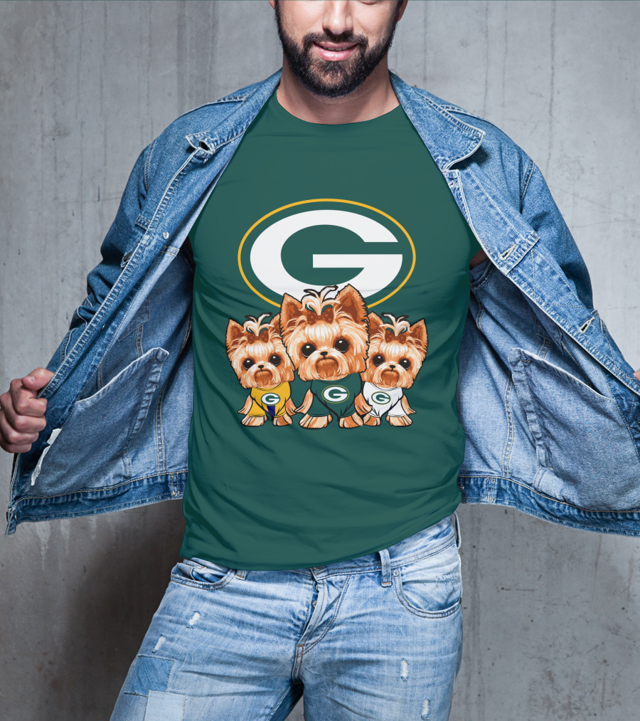 Green Bay Packers Yorkie Trio T-Shirt