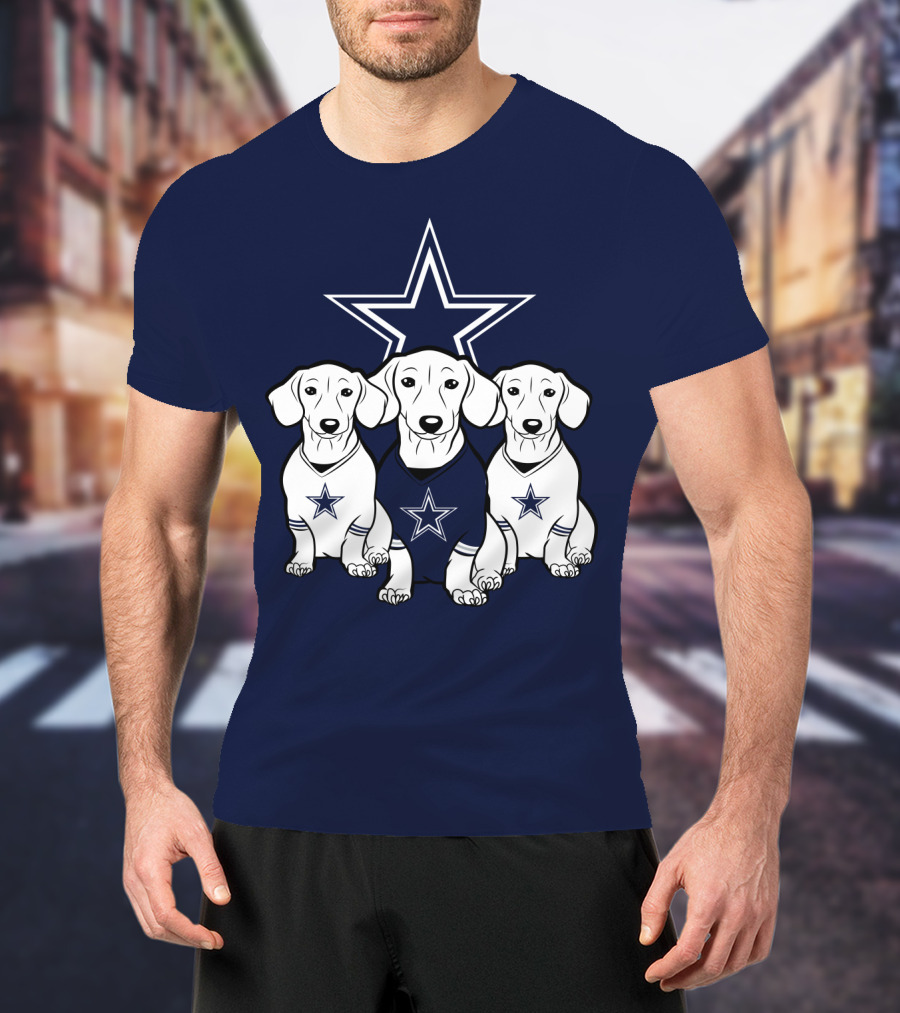 Cowboys Dachshund Trio T-Shirt