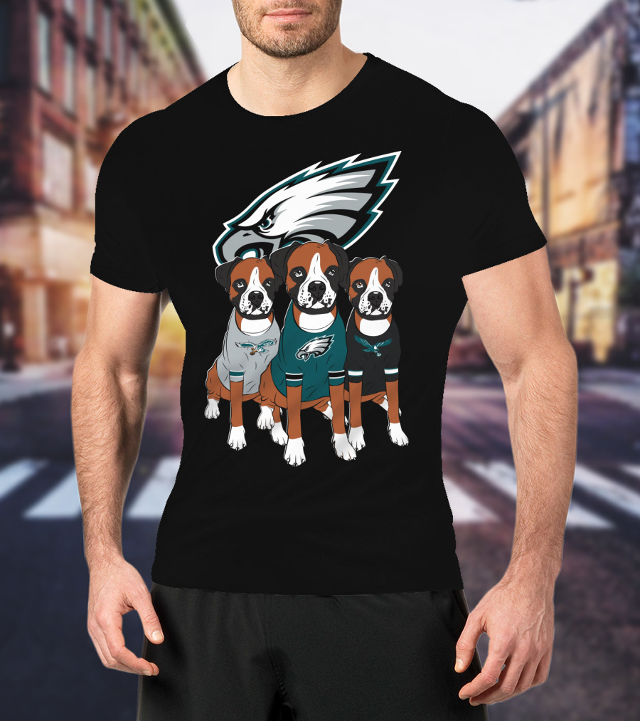 Philadelphia Eagles Boxer Dogs T-Shirt