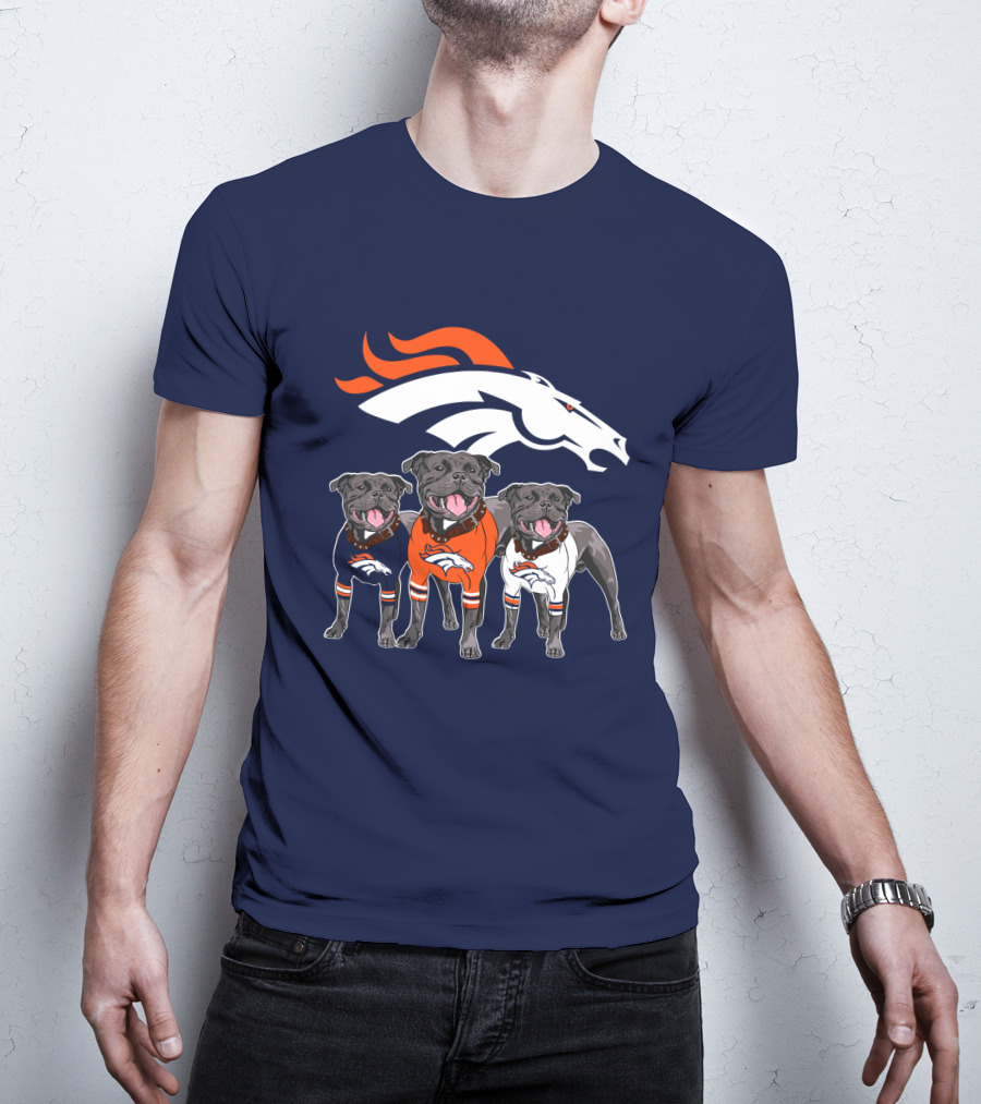 Denver Broncos Pitfull Dog Trio T-Shirt