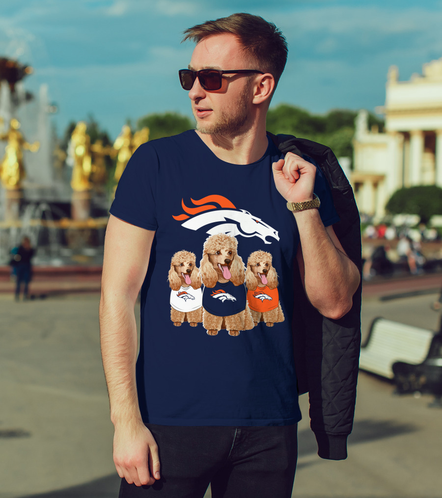 Denver Broncos Poodle T-Shirt