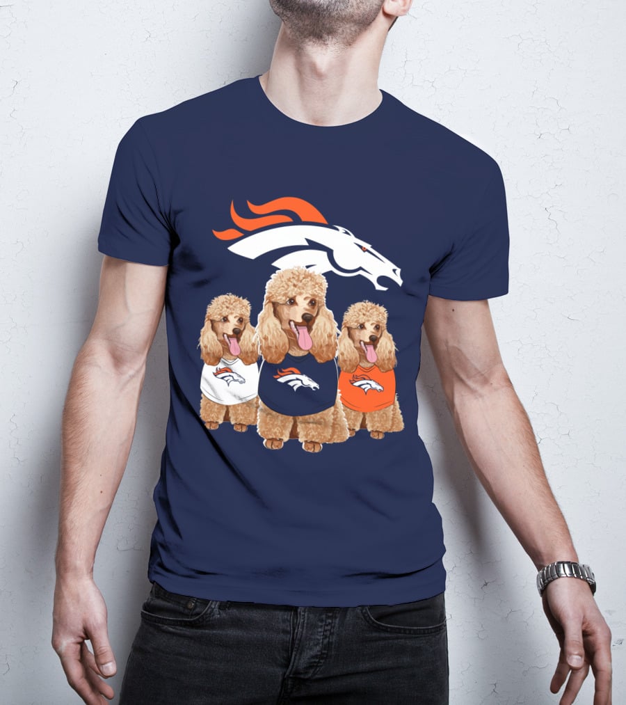 Denver Broncos Poodle T-Shirt