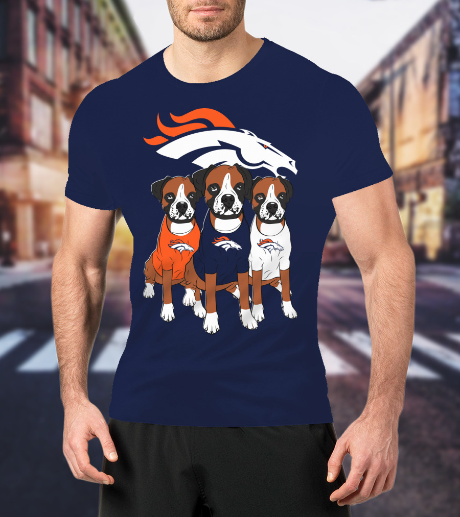 Denver Broncos Boxer Dogs T-Shirt