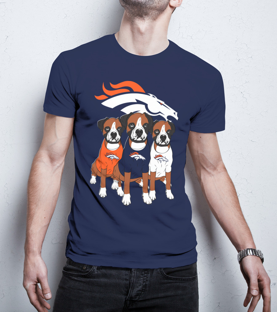 Denver Broncos Boxer Dogs T-Shirt