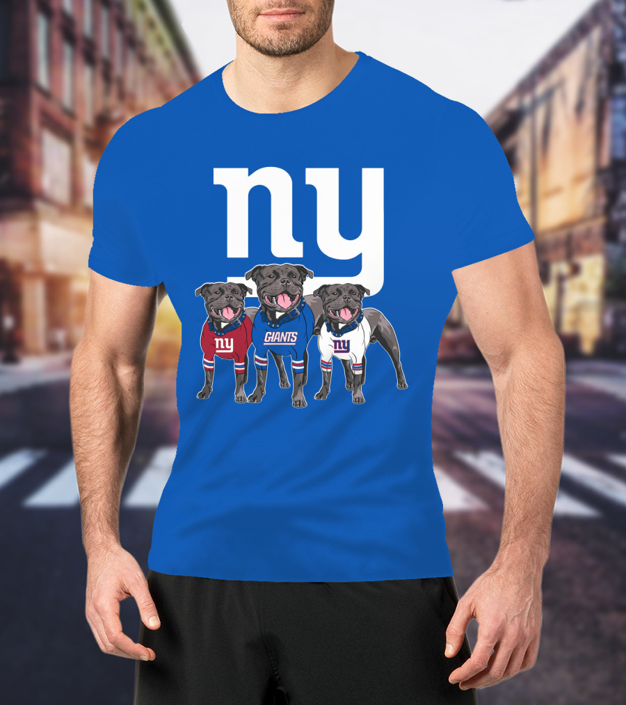 Ny Giants Pug Trio T-Shirt