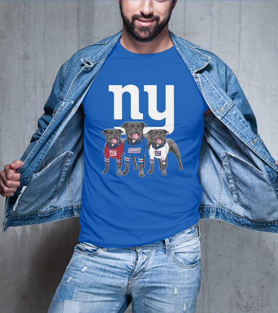 Ny Giants Pug Trio T-Shirt
