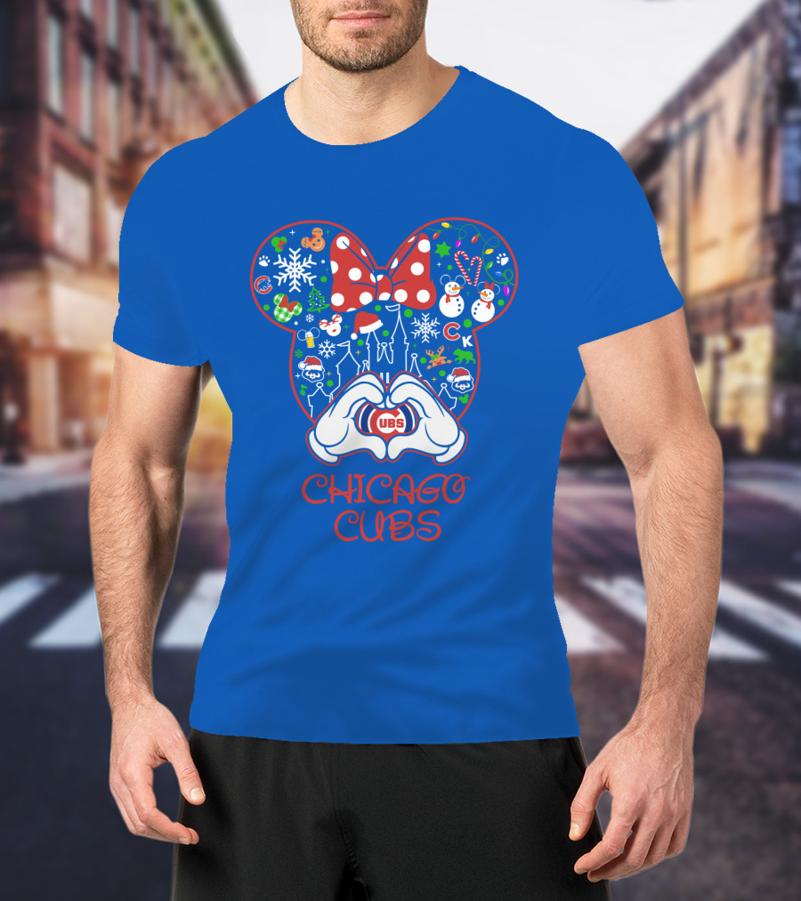 Chicago Cubs Minnie Mouse Holiday T-Shirt