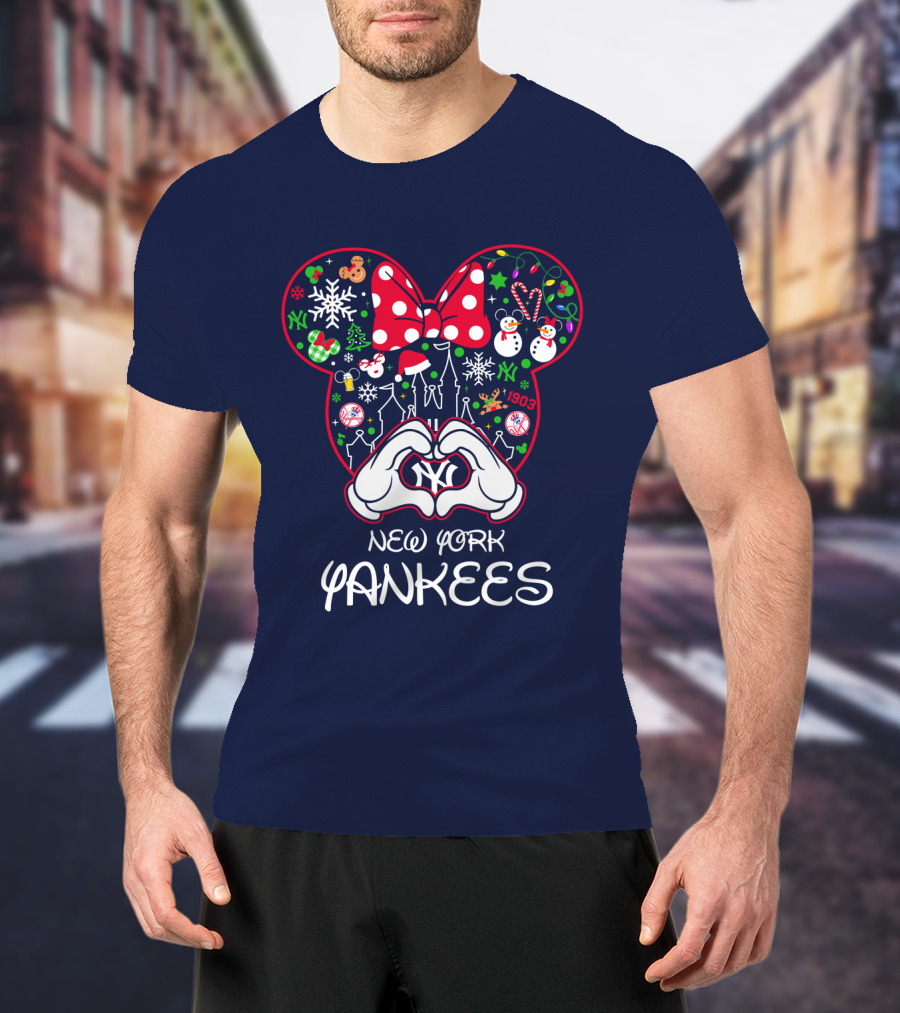 New York Yankees Festive Mouse Ears Holiday Edition T-Shirt