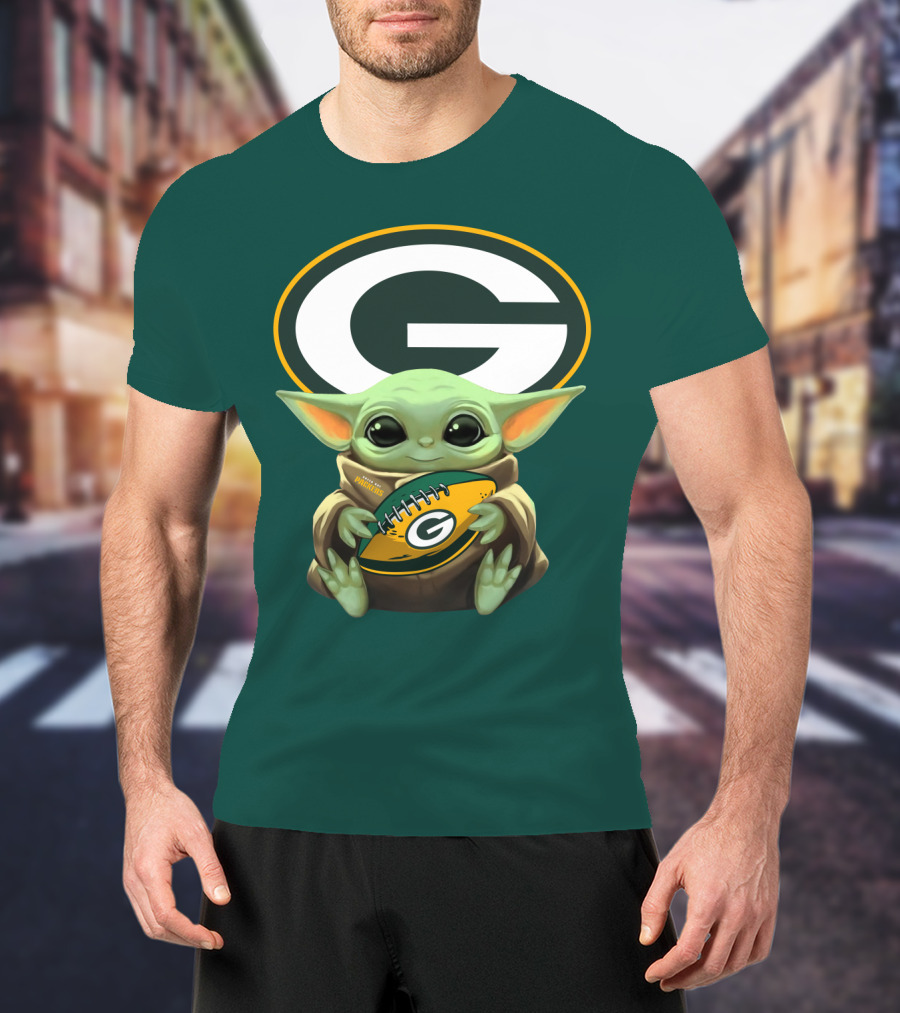 Grogu Green Bay Packers Football Fan T-Shirt