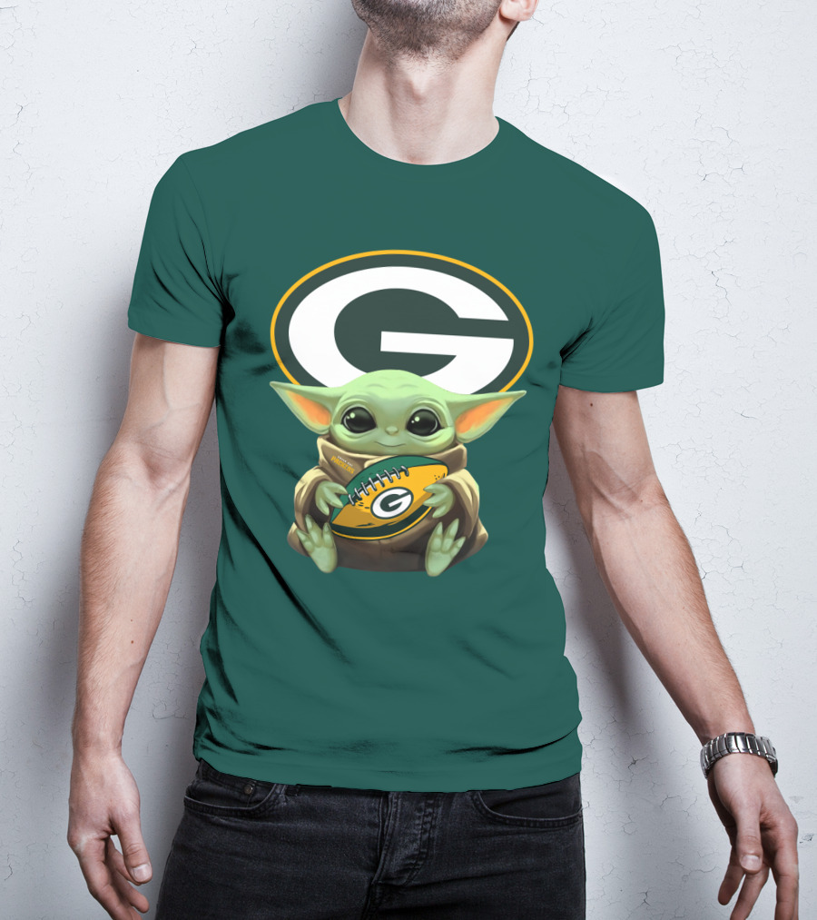 Grogu Green Bay Packers Football Fan T-Shirt