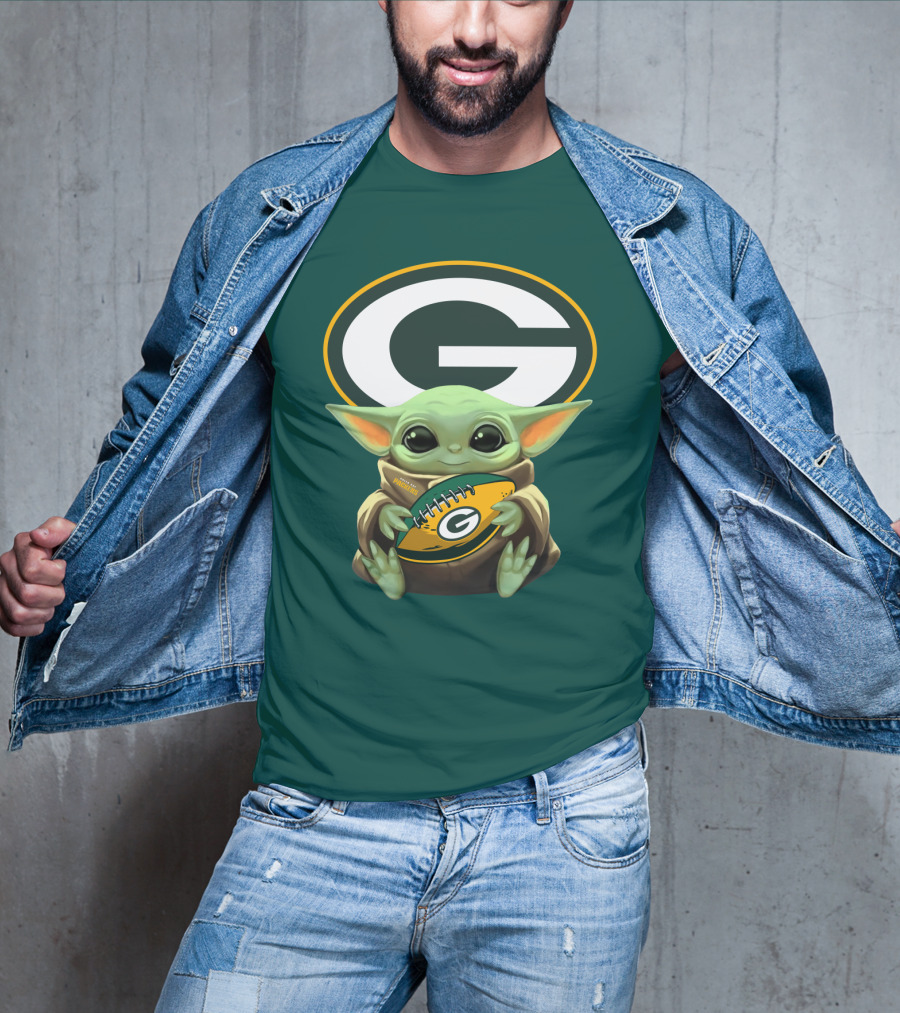Grogu Green Bay Packers Football Fan T-Shirt