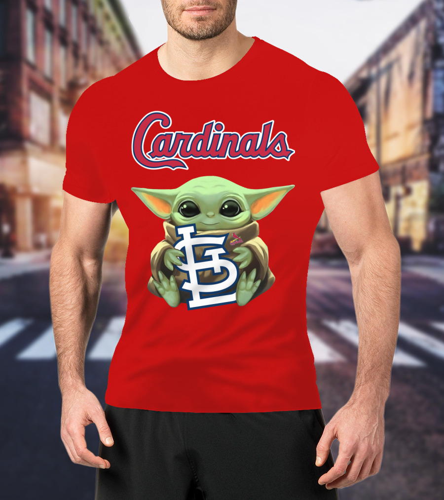 Cardinals Baby Yoda Holding St. Louis T-Shirt