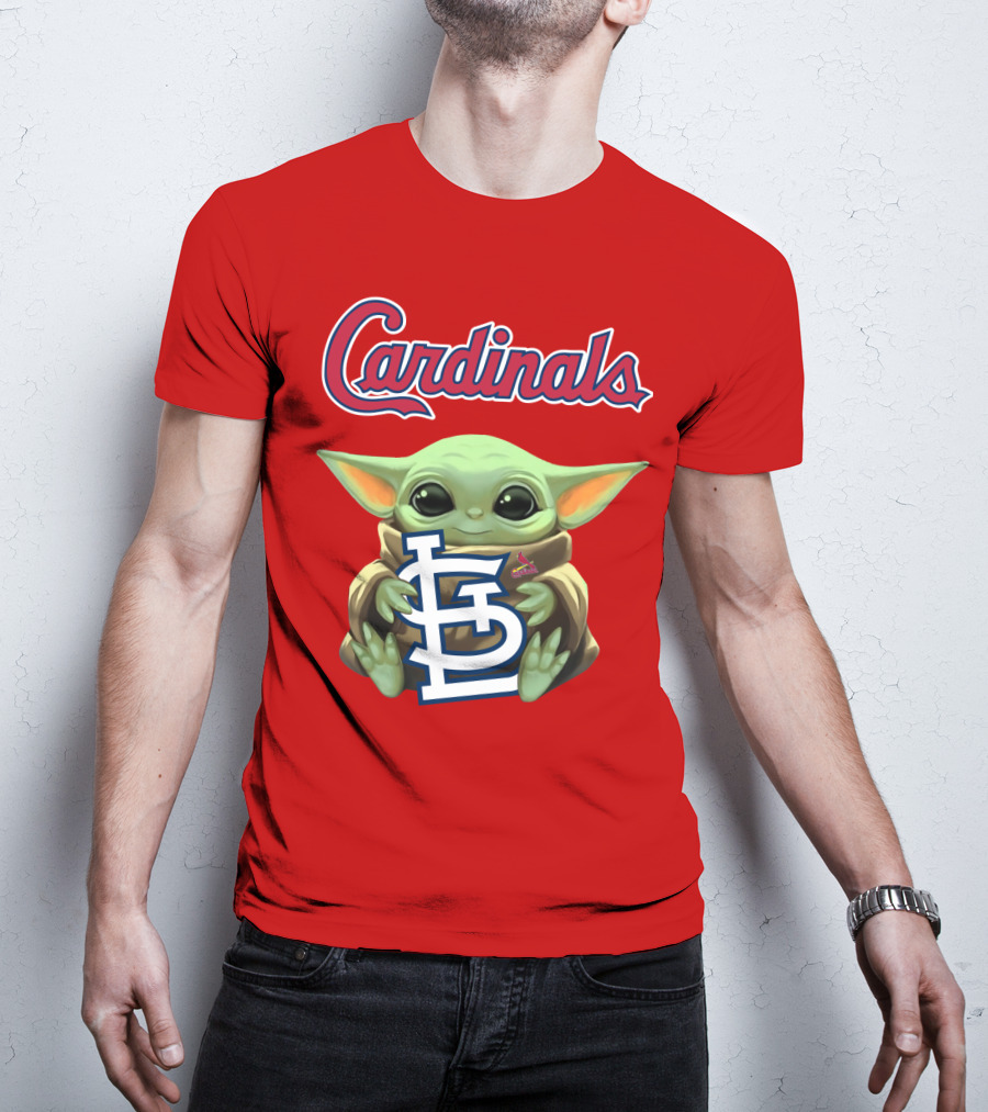 Cardinals Baby Yoda Holding St. Louis T-Shirt