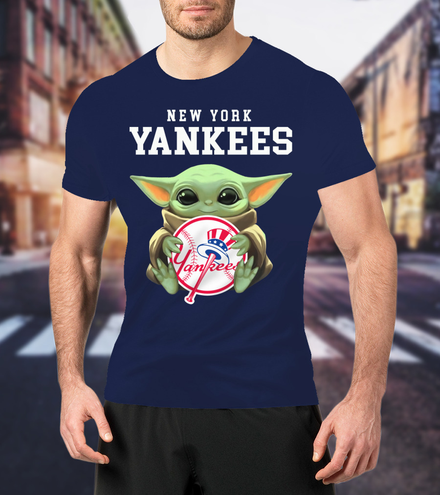 New York Yankees Baby Yoda Yankees T-Shirt