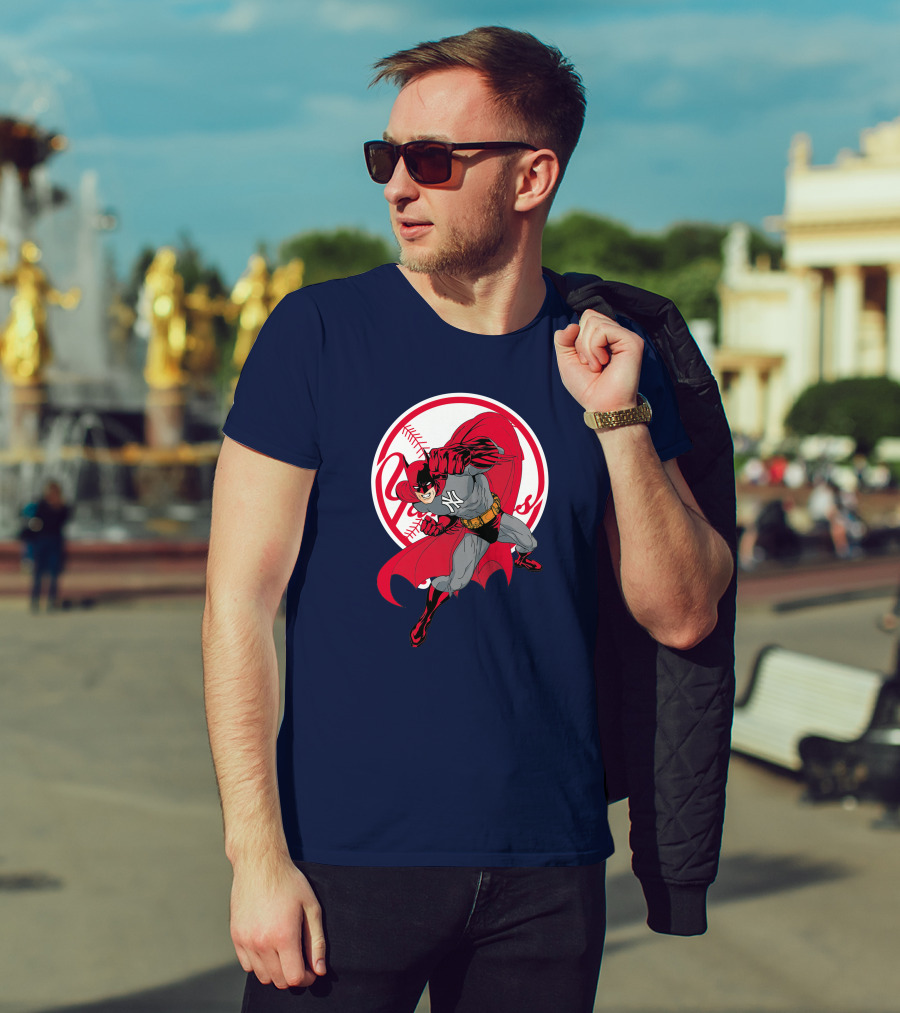 Batman Yankees Baseball Hero Iconic Mashup T-Shirt