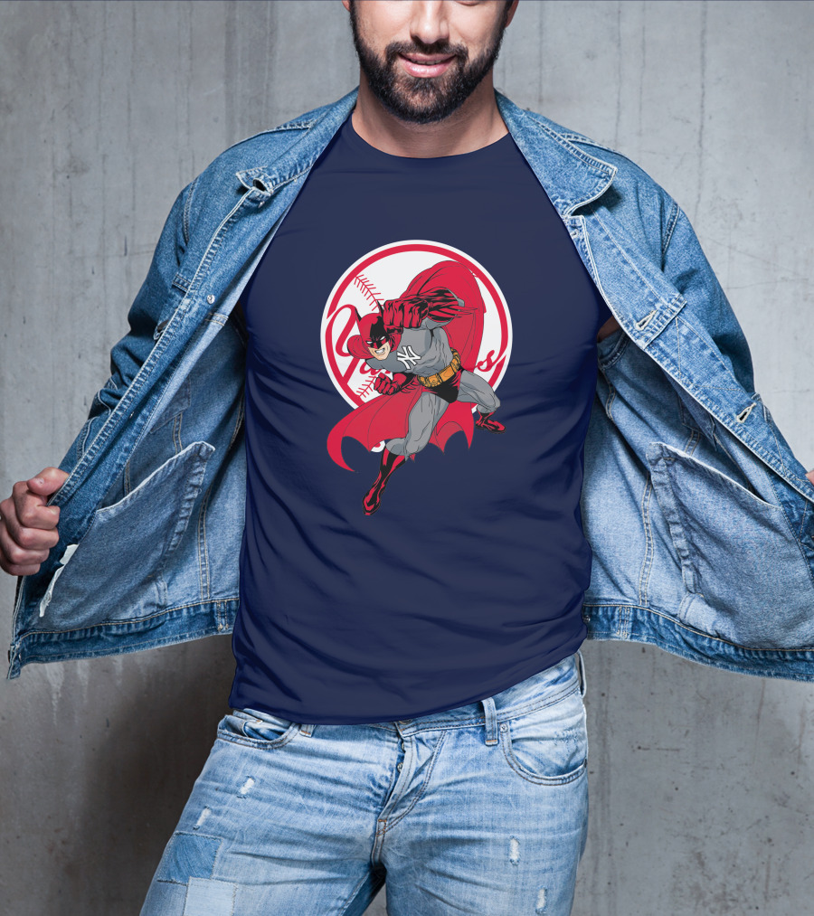 Batman Yankees Baseball Hero Iconic Mashup T-Shirt