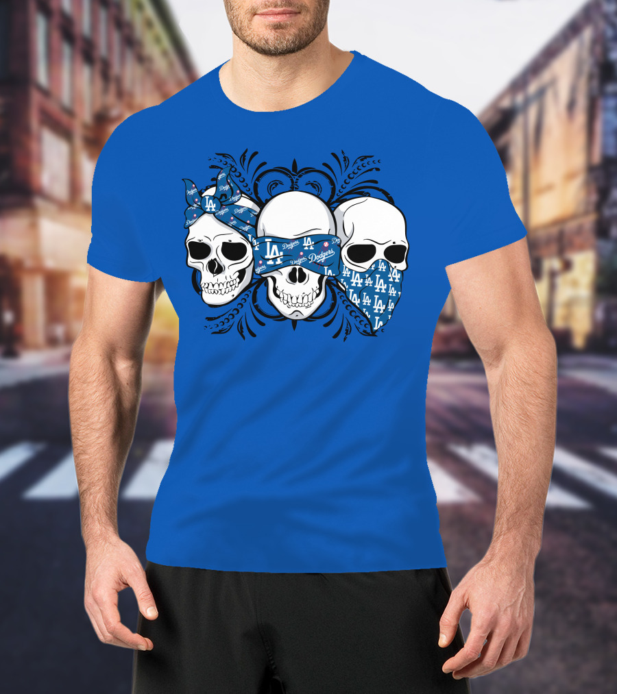 La Dodgers Skull Trio T-Shirt