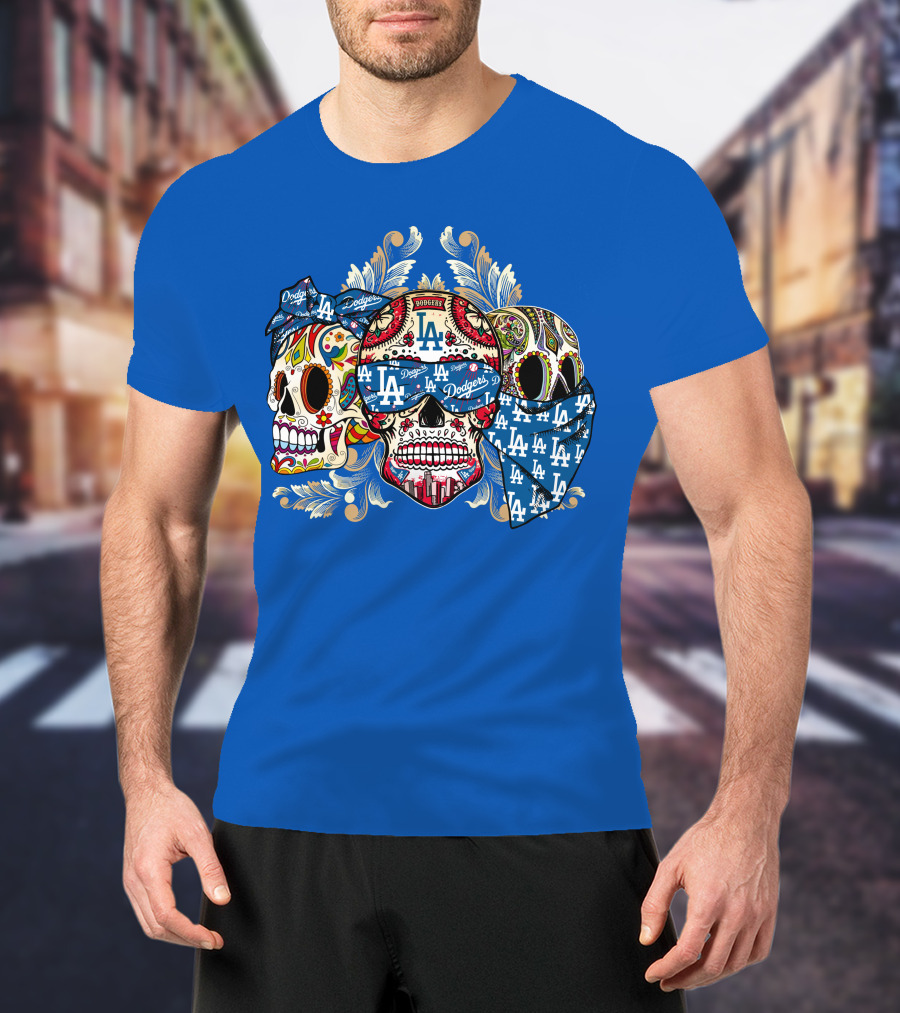 La Dodgers Sugar Skull Trio T-Shirt