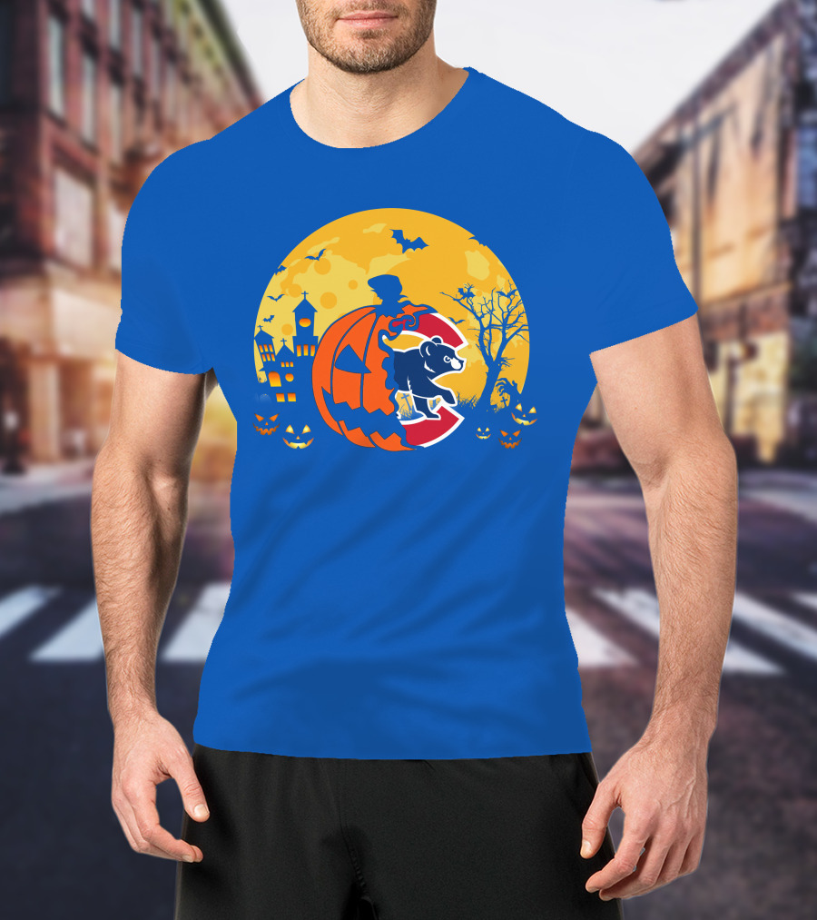 Chicago Cubs Halloween Full Moon T-Shirt