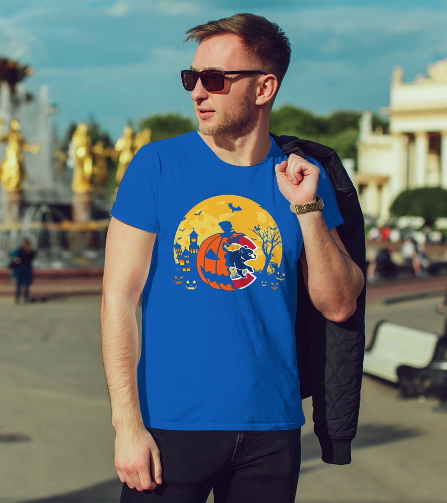 Chicago Cubs Halloween Full Moon T-Shirt