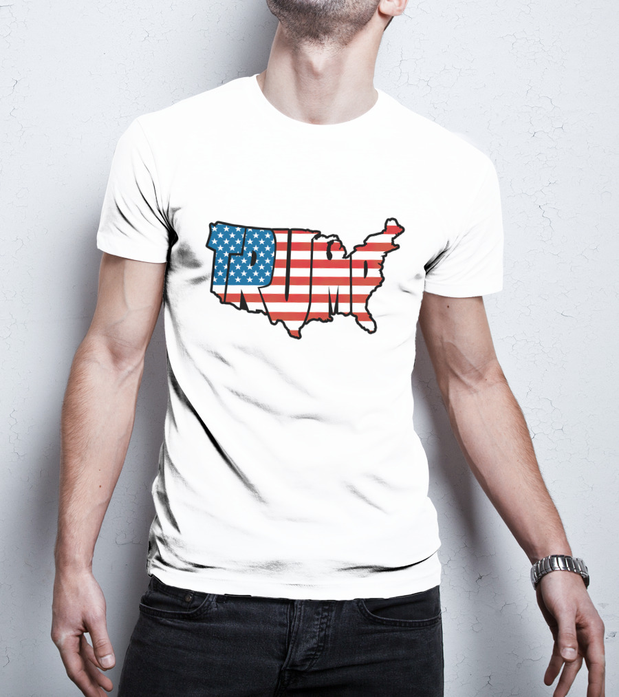Trump Usa Flag Map T-Shirt