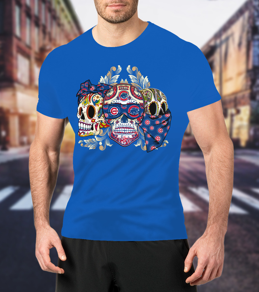 Cubs Sugar Skull T-Shirt