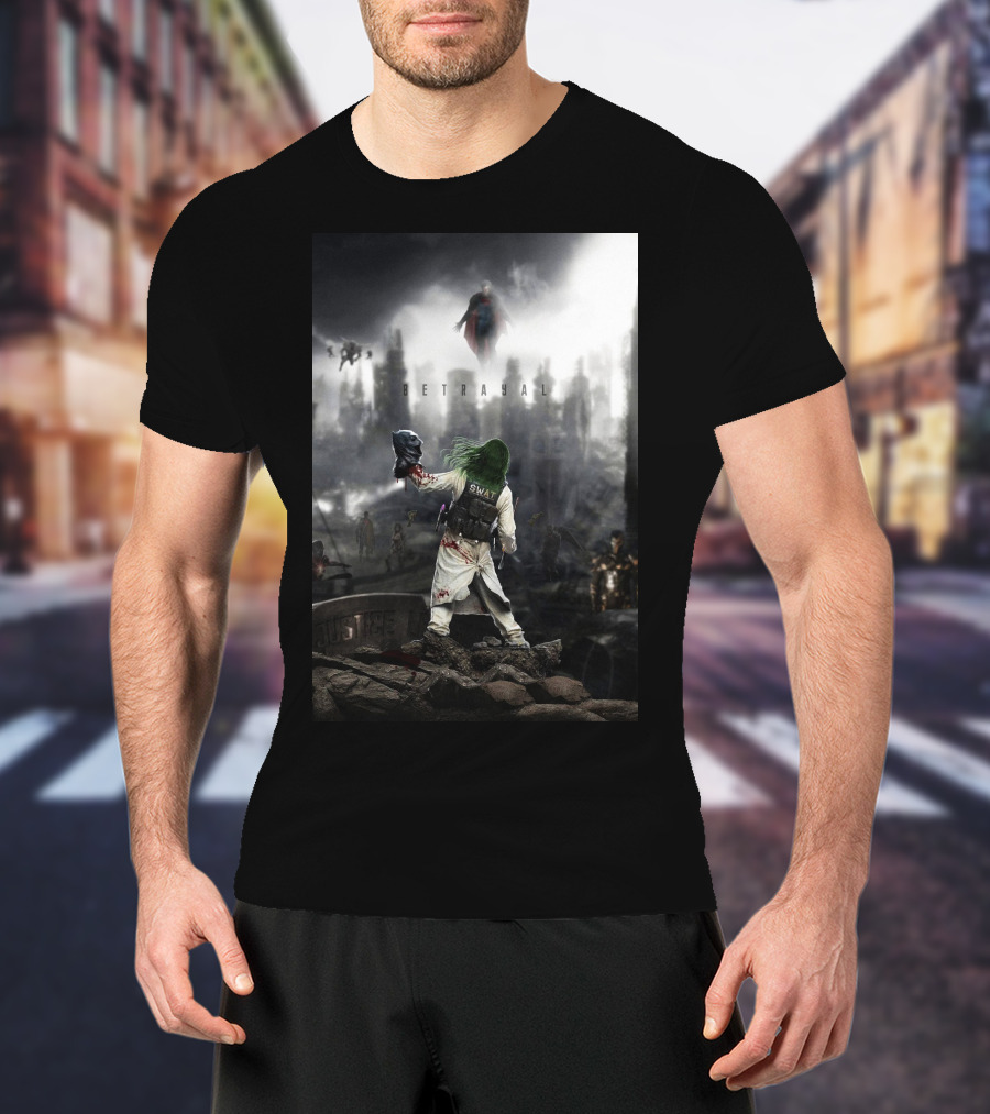 Betrayal Swat Superman Post-Apocalyptic Scene T-Shirt