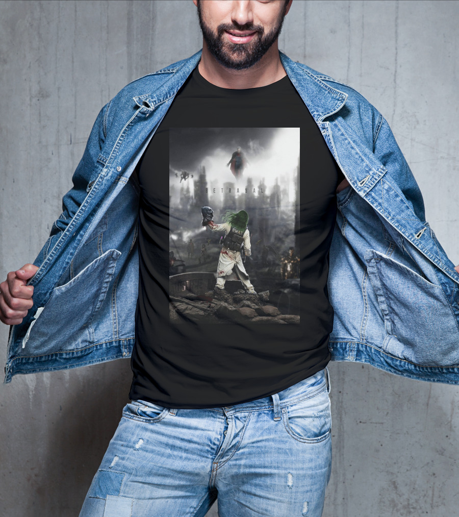 Betrayal Swat Superman Post-Apocalyptic Scene T-Shirt