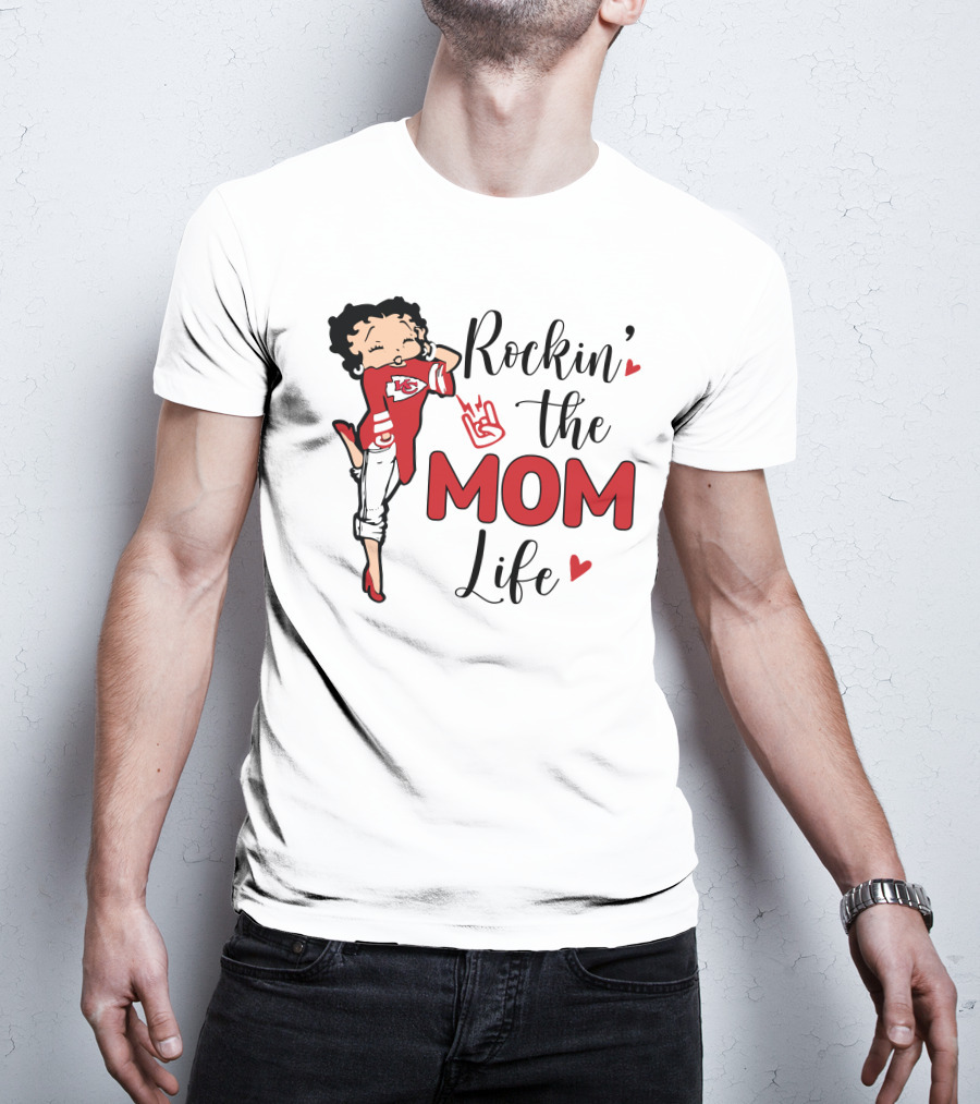 Rockin' The Mom Life Kansas City Football Fan Edition T-Shirt