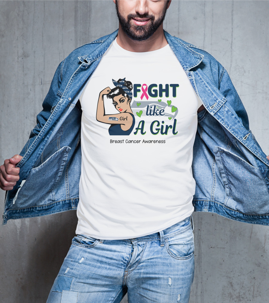 Fight Like A Girl Breast Cancer Awareness T-Shirt