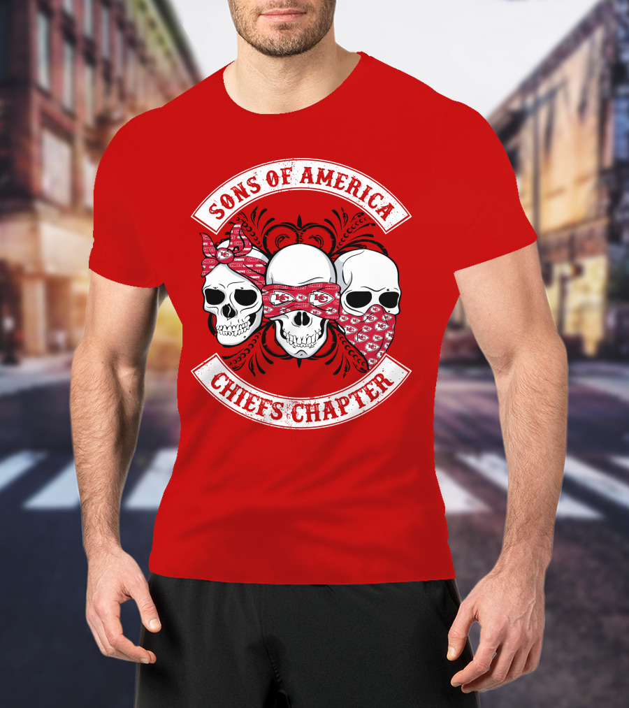 Sons Of America Chiefs Chapter Skulls T-Shirt
