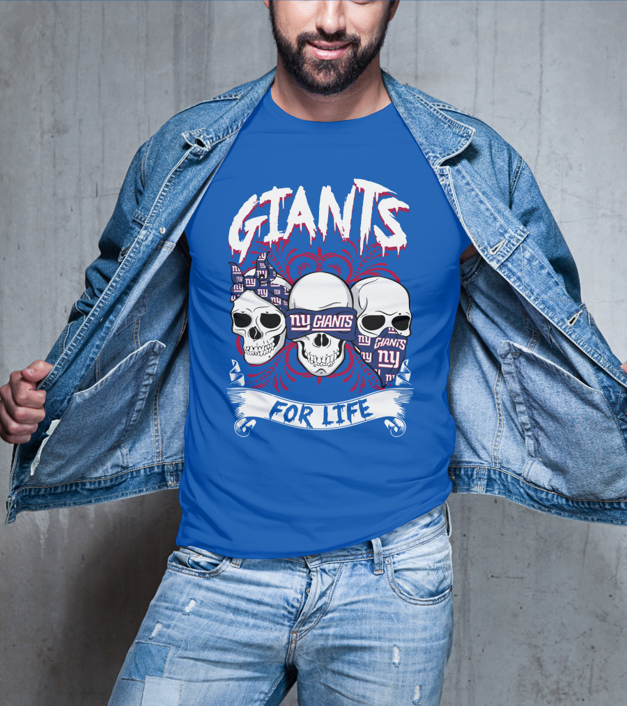 Giants Ny Giants Skulls For Life T-Shirt