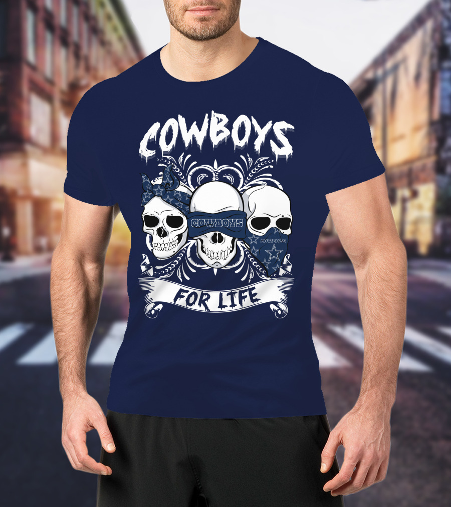 Cowboys For Life Skulls Bandana T-Shirt