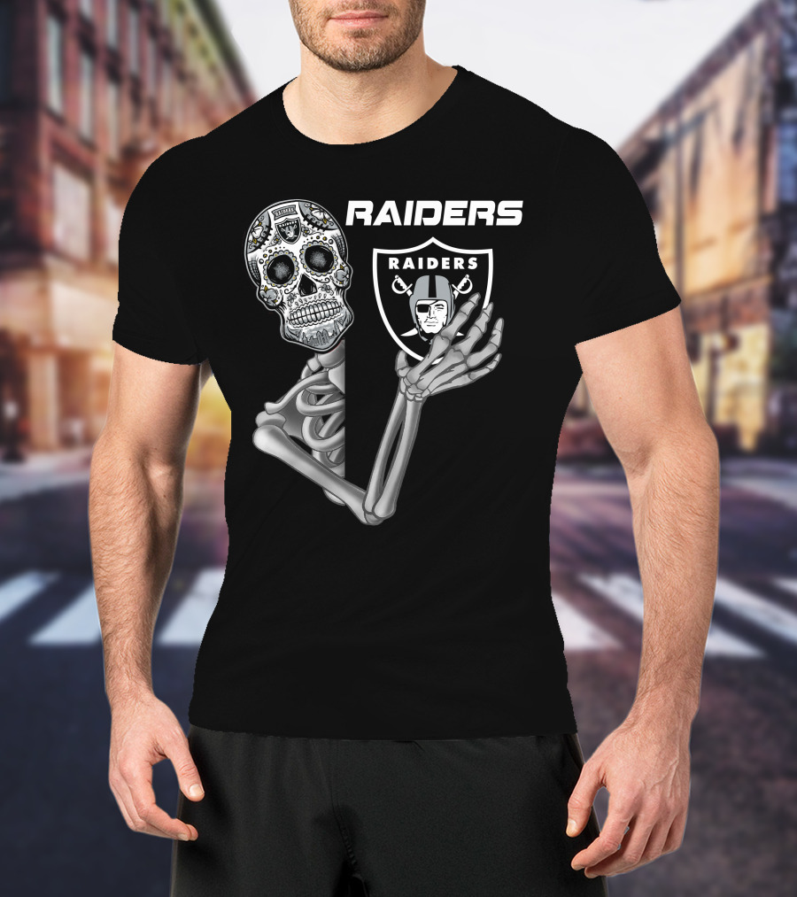 Raiders Skeleton Sugar Skull T-Shirt