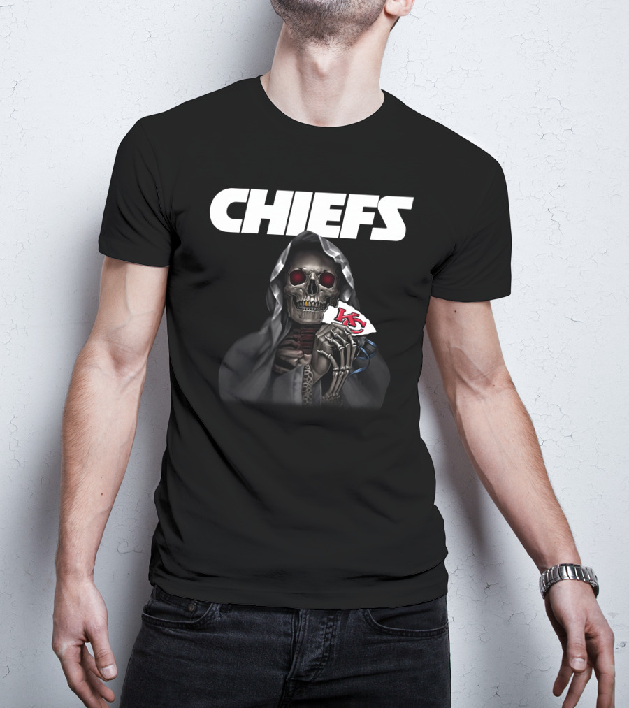 Chiefs Grim Reaper With Kc Arrowhead T-Shirt