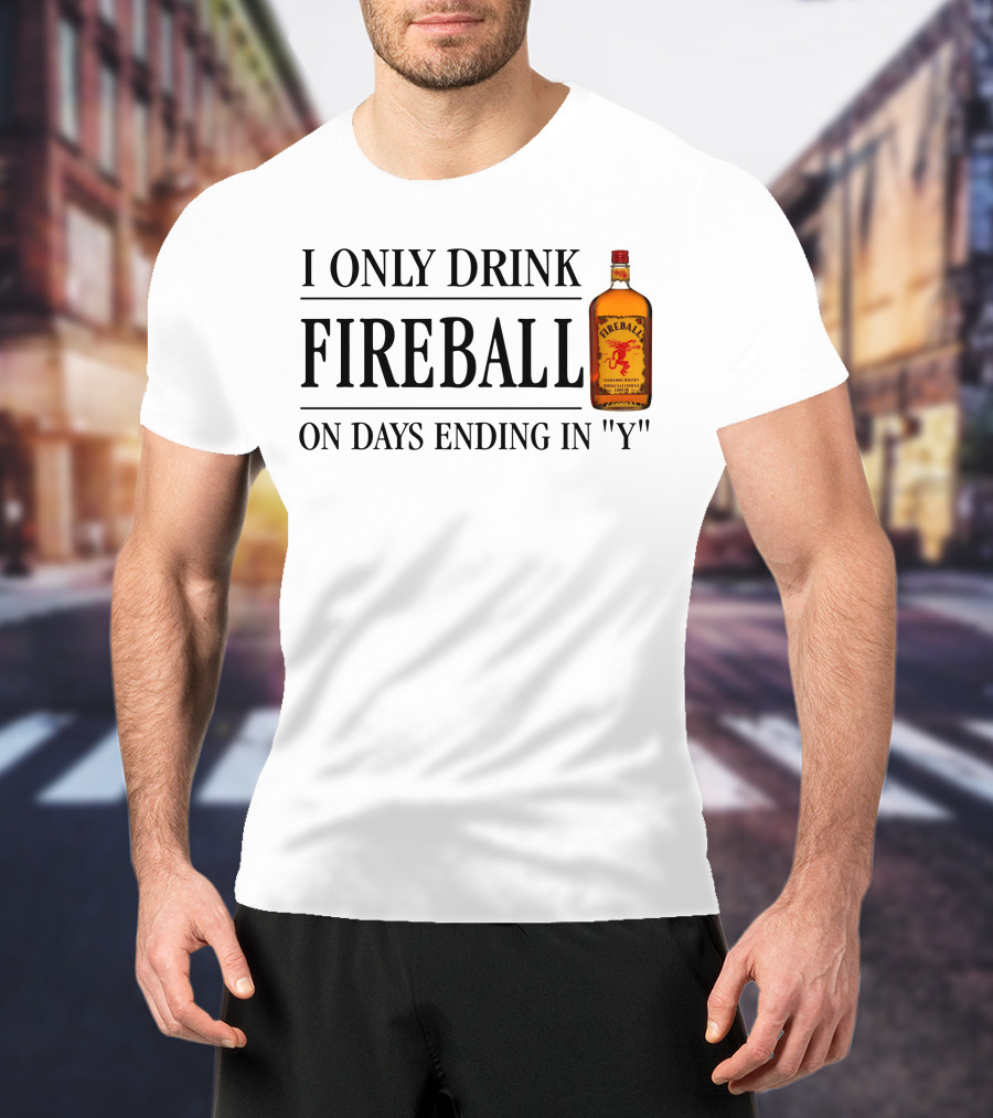 I Only Drink Fireball On Days Ending In Y T-Shirt