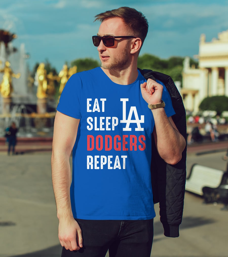 Eat Sleep Dodgers Repeat La T-Shirt