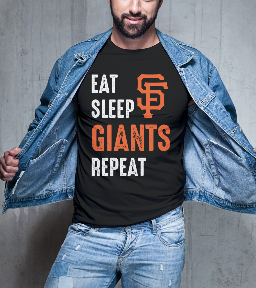 Eat Sleep Giants Repeat Sf T-Shirt